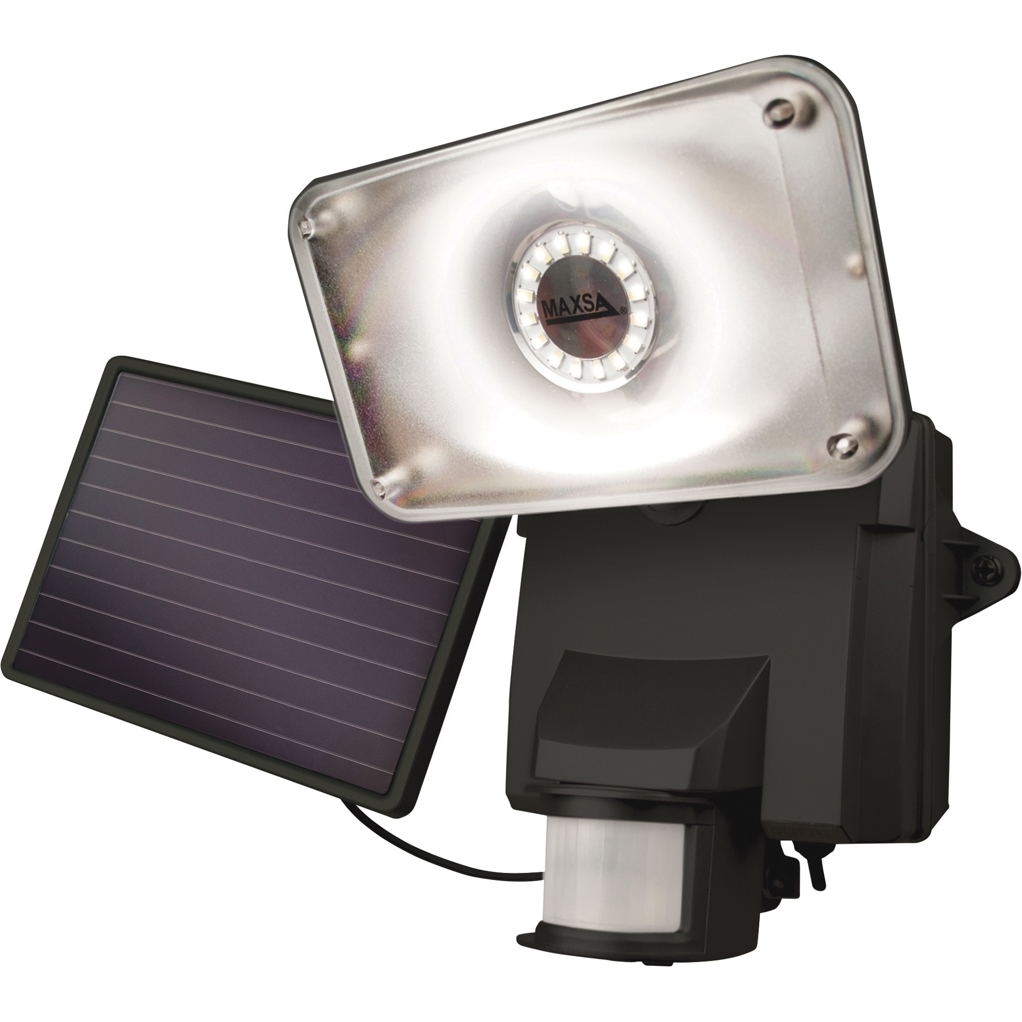 Maxsa Motion Sensor LED Solar Light, 16 LEDs, 878 Lumens, Black, Model# 44641